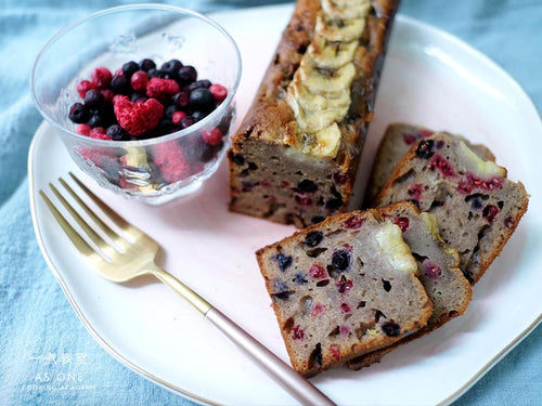 直播課程: 無麩質芬蘭雜莓快速麵包 (無酵母) Gluten-free Vegan Mixed Berries Quickbread Class